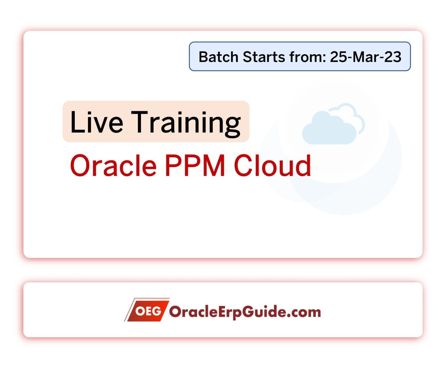 Oracle PPM Cloud - Live Training (Mar-Apr-2023)