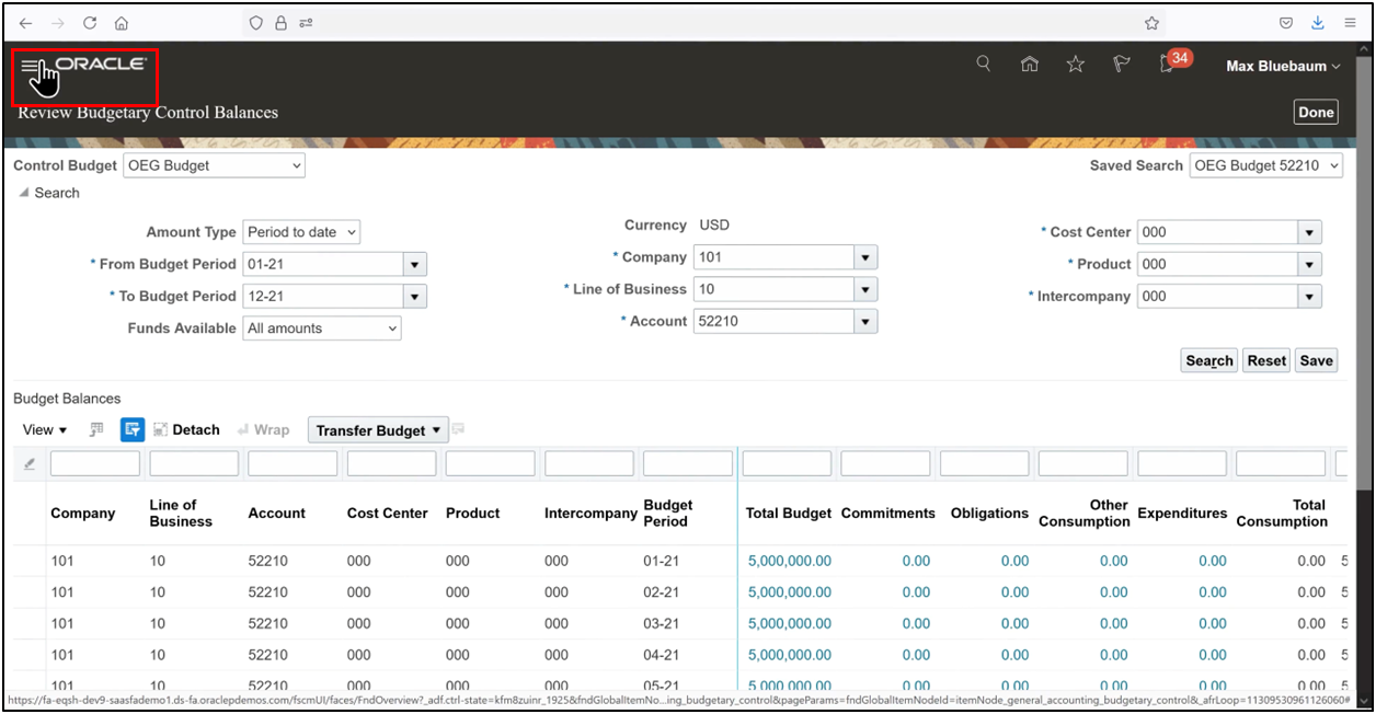 Open the Navigator and scroll to Payables in Oracle Fusion for PO matching