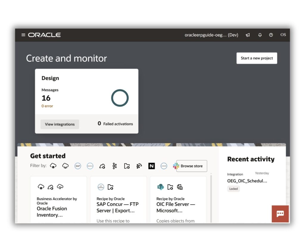 Oracle Integration Cloud Instance - Portal | OracleErpGuide.com
