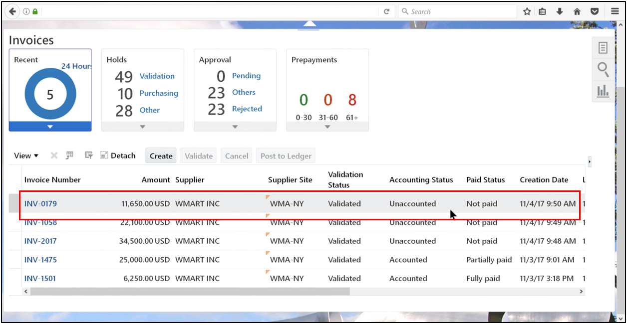 Continue processing after the request status updates to succeeded in Oracle Fusion Accounts Payable.