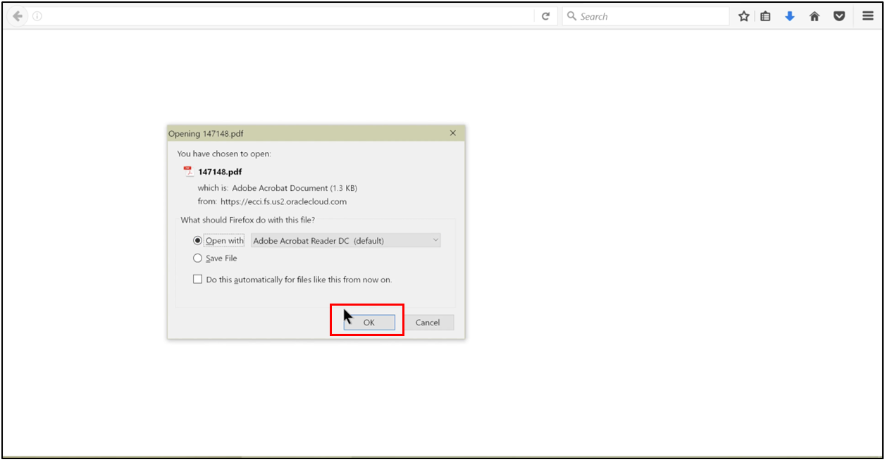Open the payment PDF using Adobe Acrobat Reader.