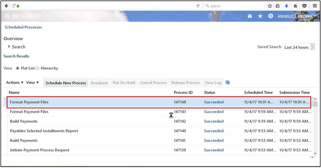 Refreshing PPR status until succeeded and accessing formatted payment files.