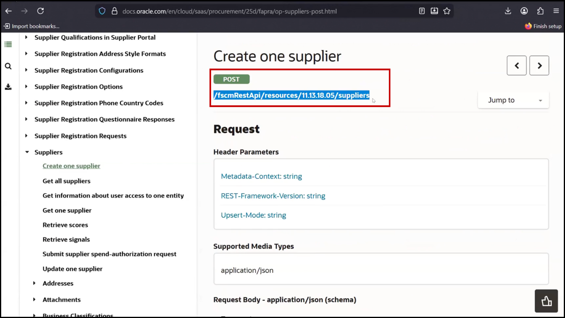 OIC REST configuration screen selecting POST method for API operation in Oracle Integration Cloud (OIC)