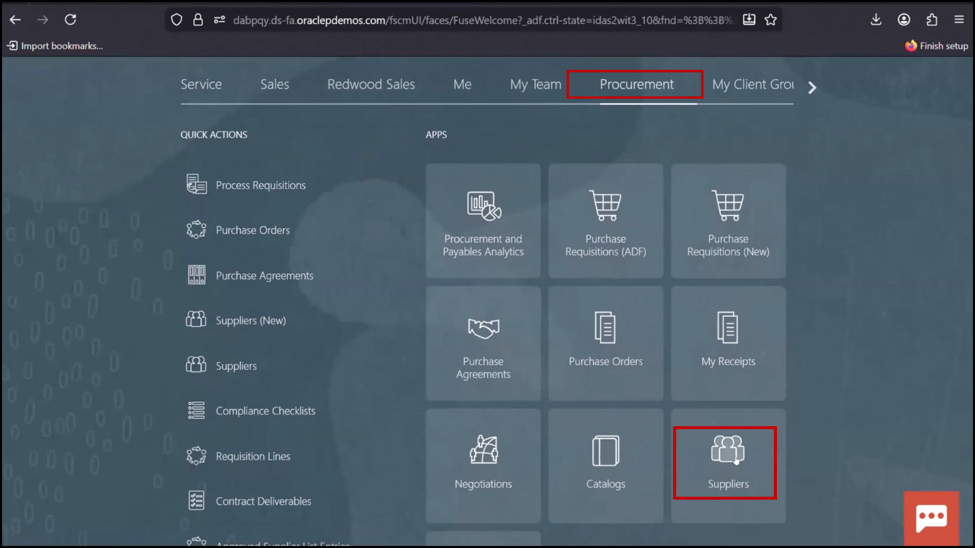 Fusion Applications login screen accessing Oracle Fusion to verify integration results