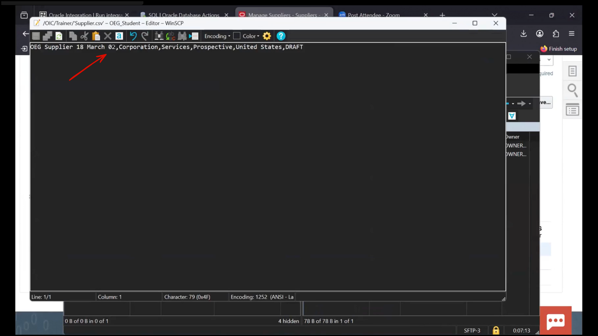 Confirming matching supplier records in database and Oracle Fusion