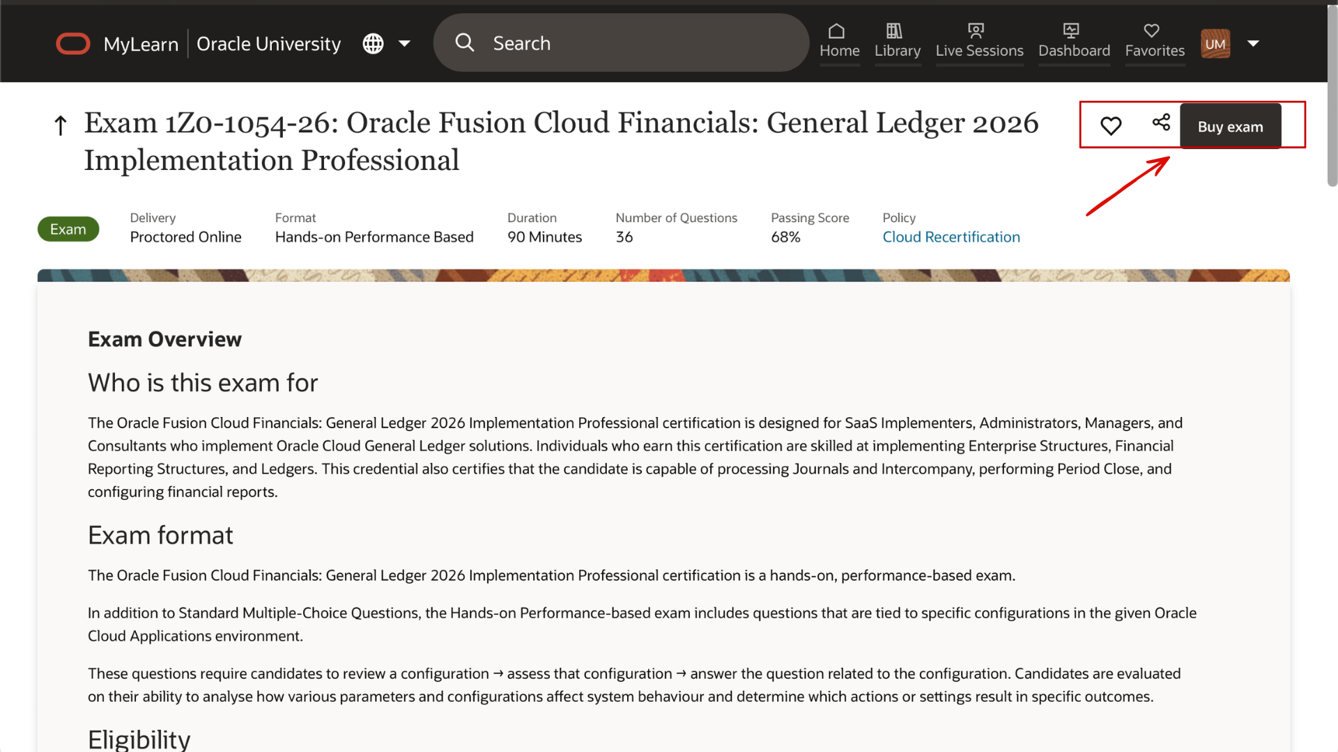 Buy Oracle GL Cloud 1Z0-1054-YY Certification Exam
