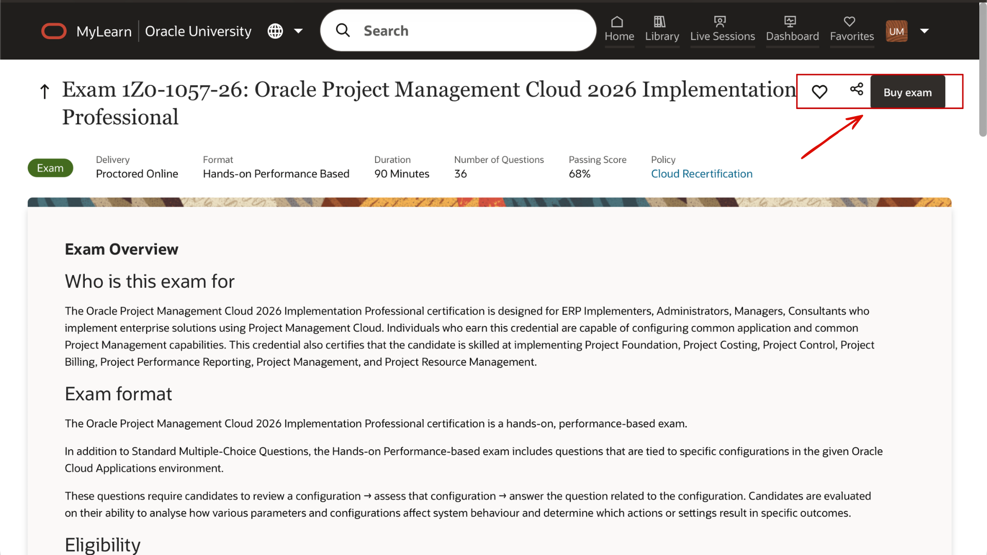 Buy Oracle PPM Cloud 1Z0-1057-YY Certification Exam