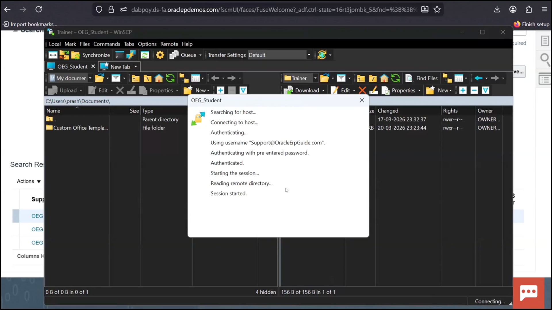 Navigating to file location in FTP after OIC processing