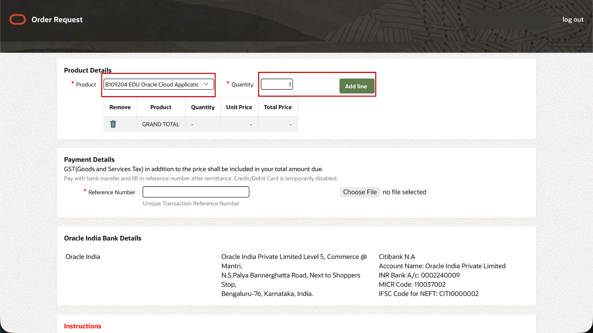 Select Quantity and Add Line for Oracle PPM 1Z0-1057-YY Exam