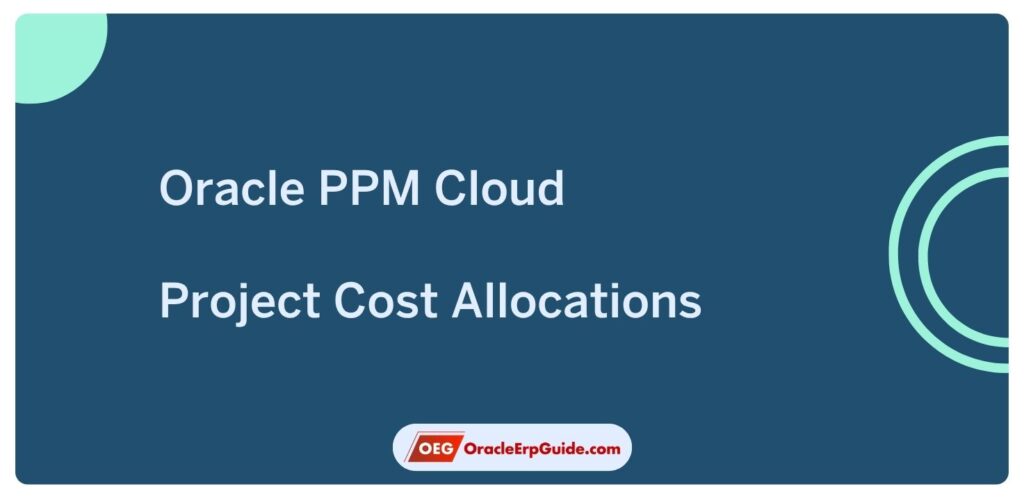 Oracle PPM Cloud - Allocations
