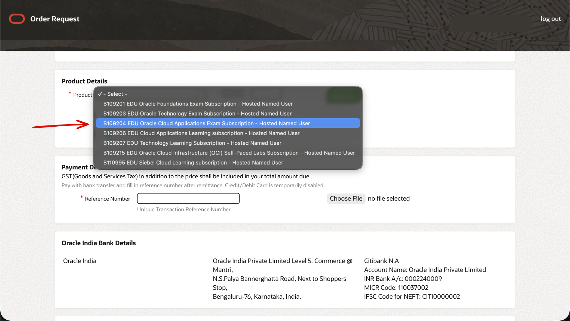 Select Oracle Order Management Cloud 1Z0-1077-YY Exam and Complete Registration