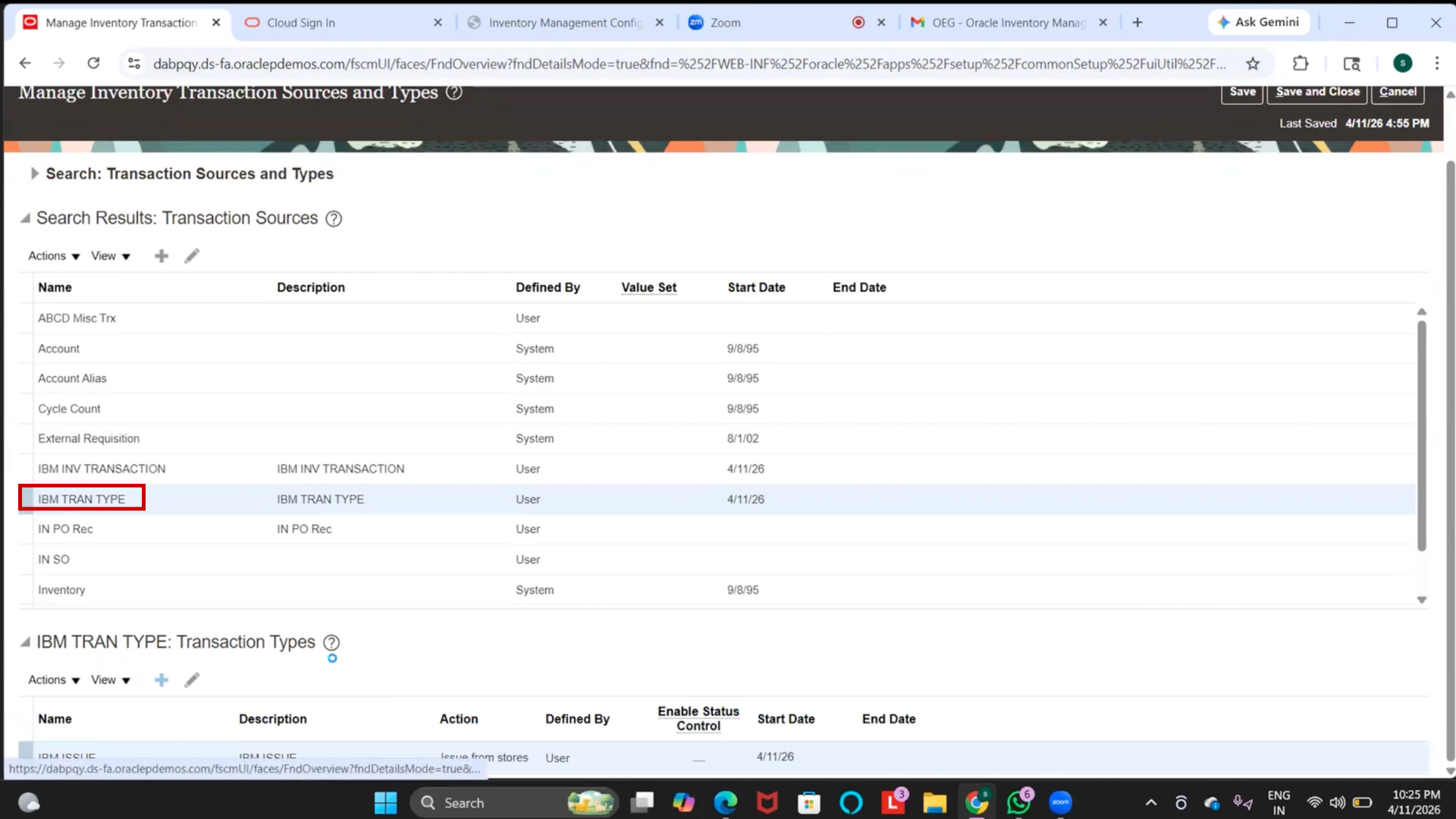 Oracle cloud inventory receipt transaction configuration setup