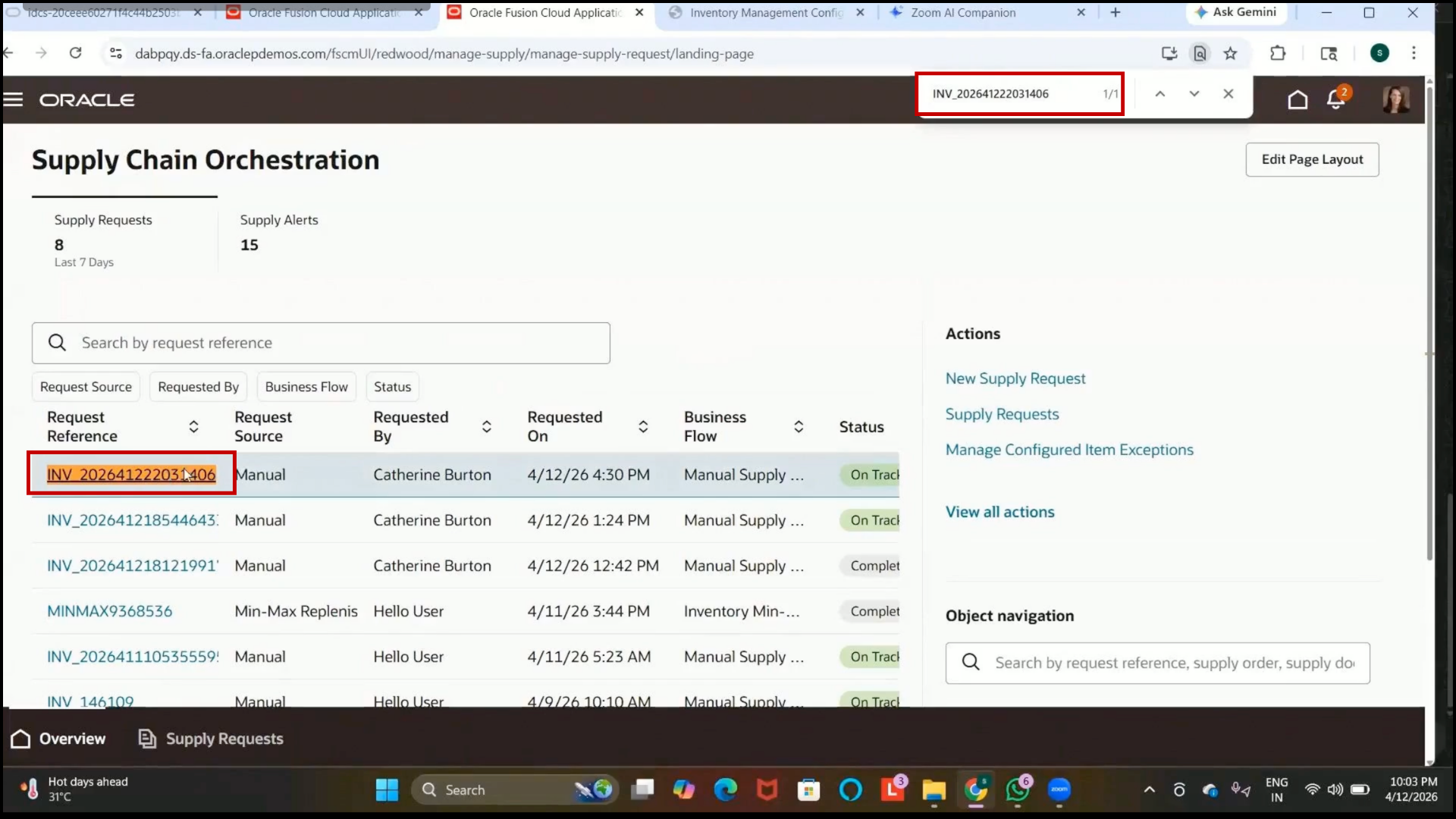Oracle Fusion supply order creation from interface records explained