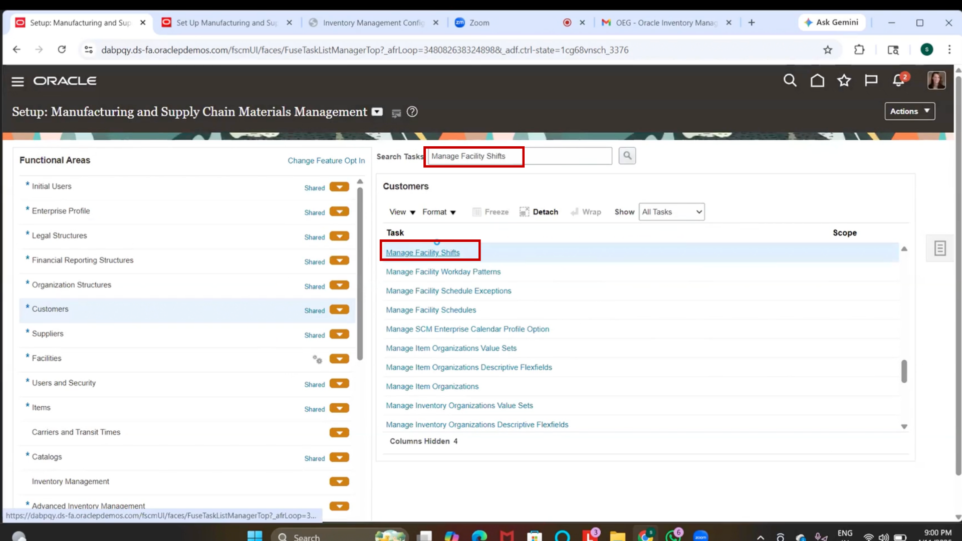Redwood UI loading screen in Oracle Cloud Inventory Management application