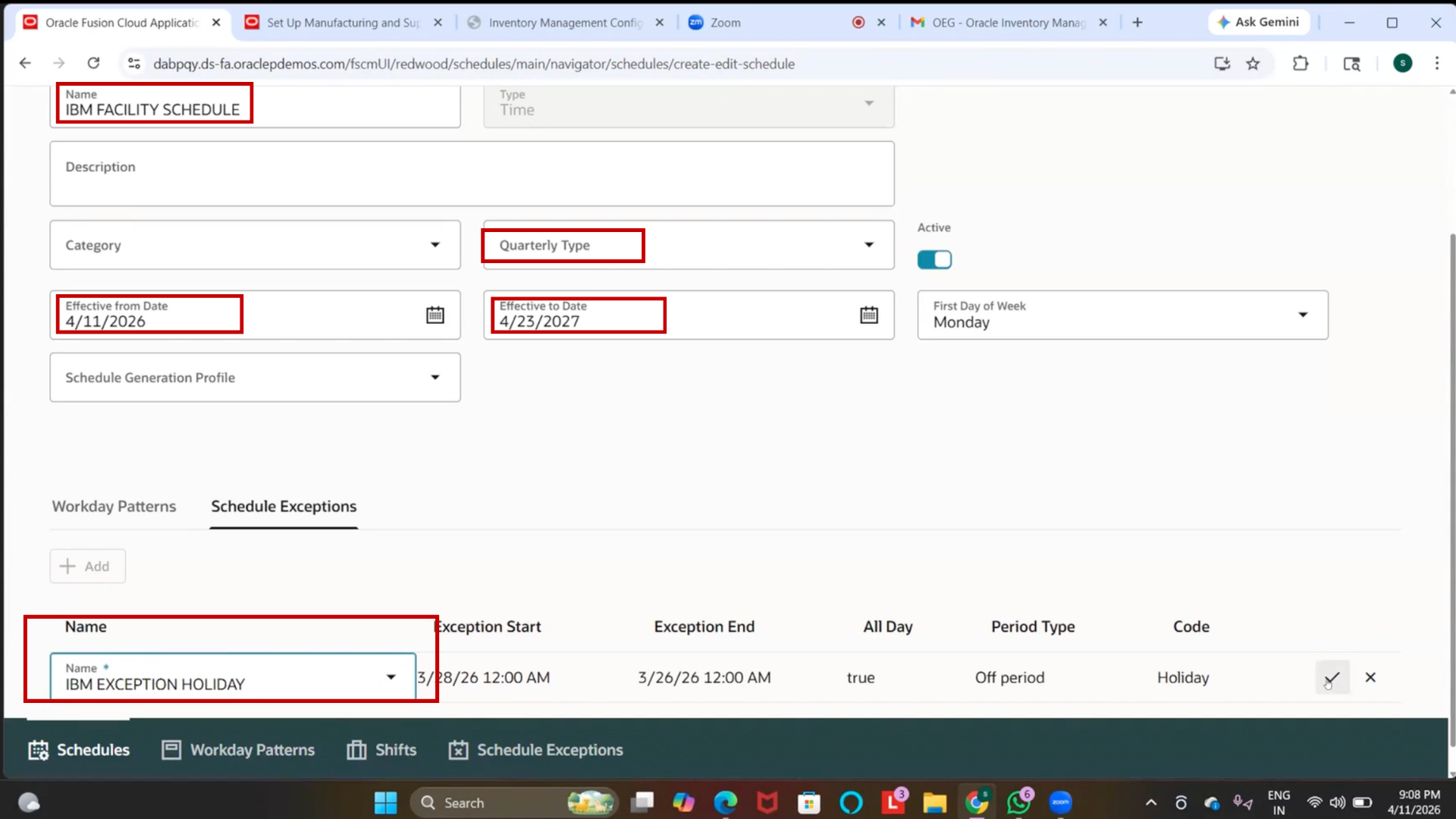 User enabling a checkbox in the IBM Workday Pattern configuration settings