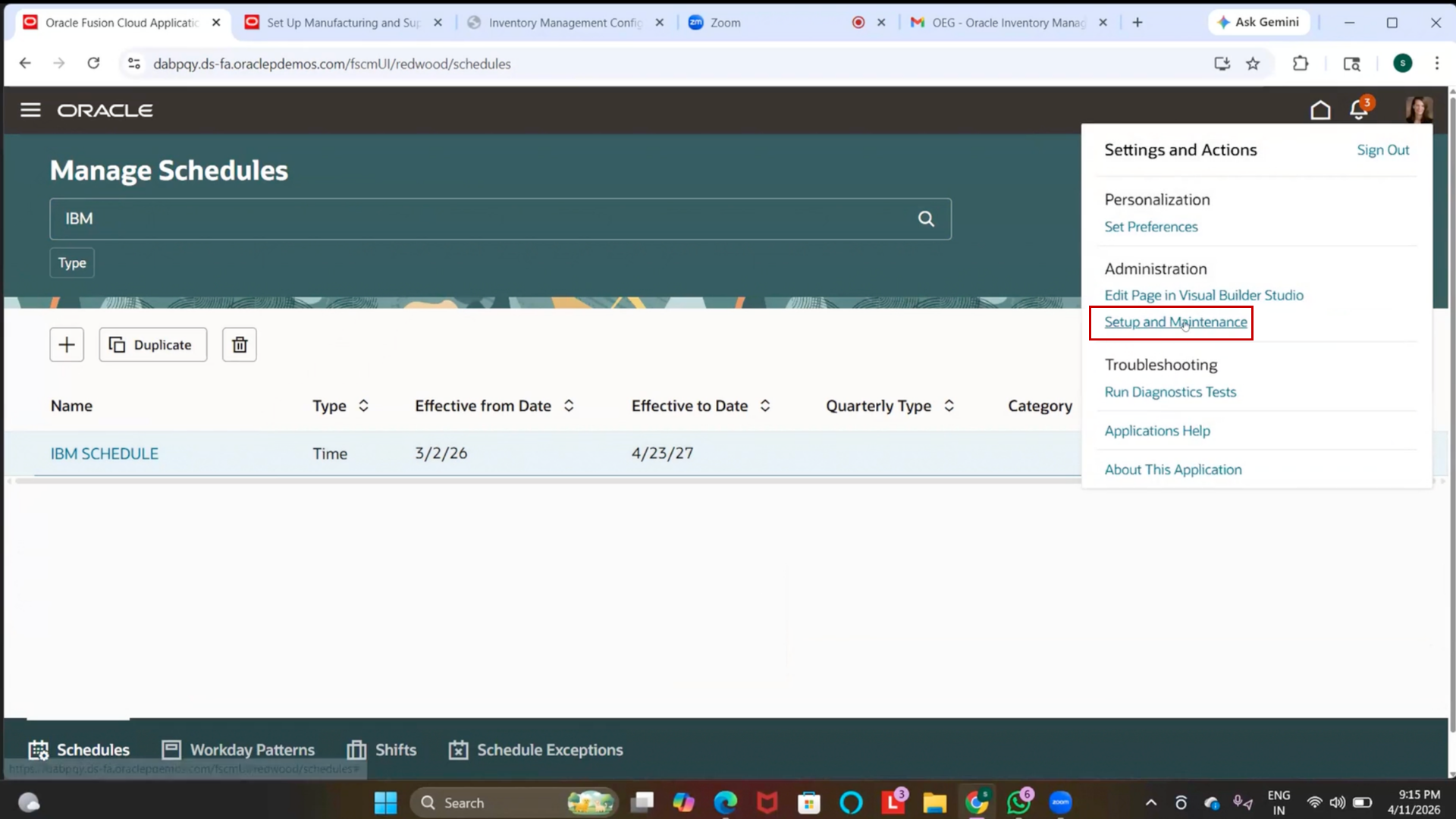 User navigating back to the main menu from the settings interface