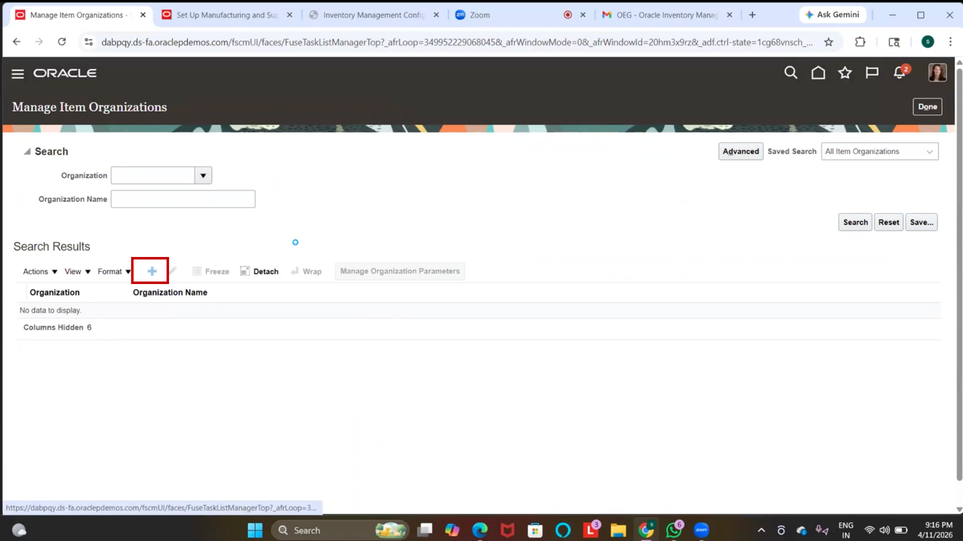 Create IBM Item Master in Oracle Inventory Management item master organization