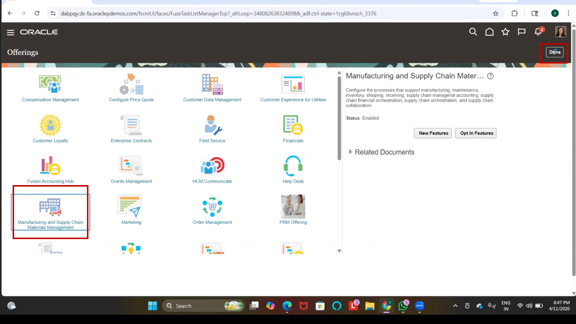 Save Opt-In Feature Configuration