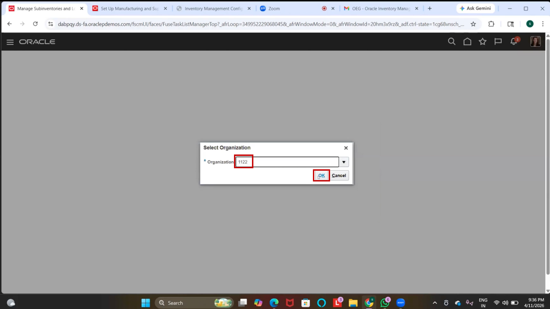 User clicking the Done button to complete the configuration process