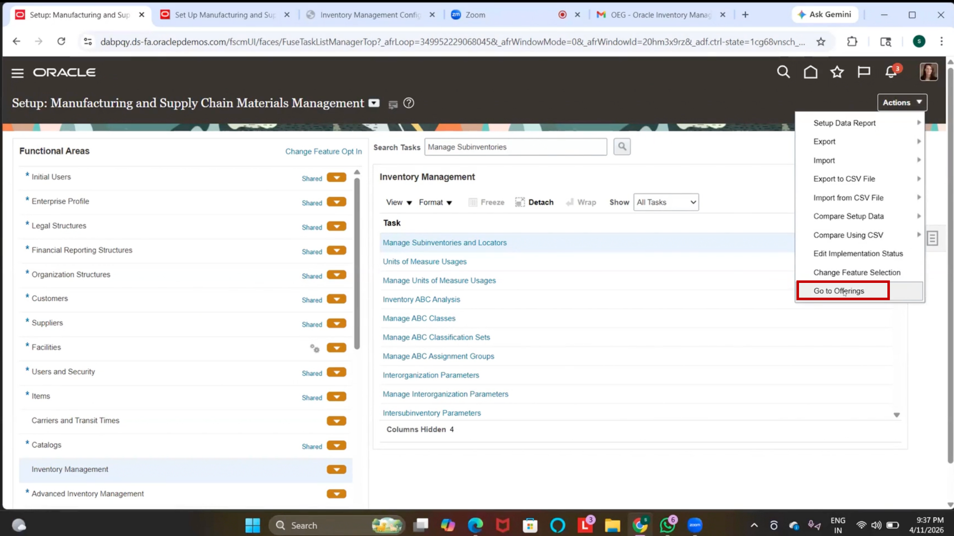 Application Extensions setup in Oracle Inventory Management Redwood Interface