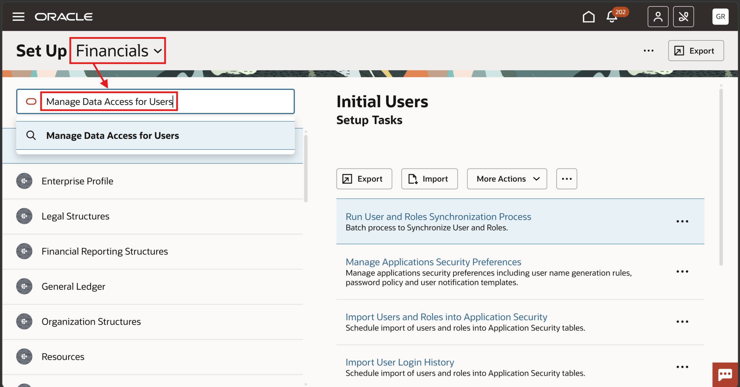 Manage Data Access for Users Task