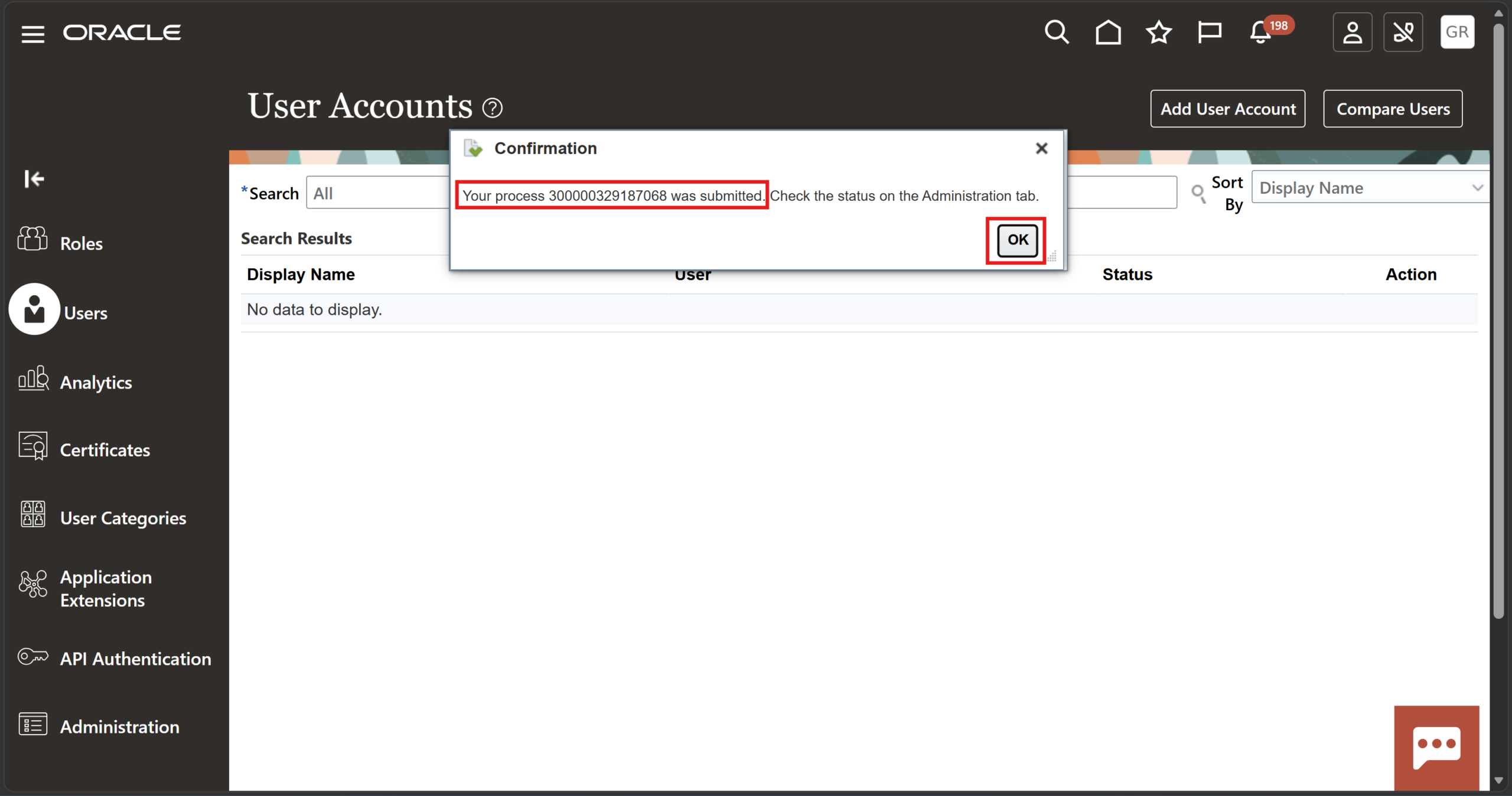 Role Import Process Submission